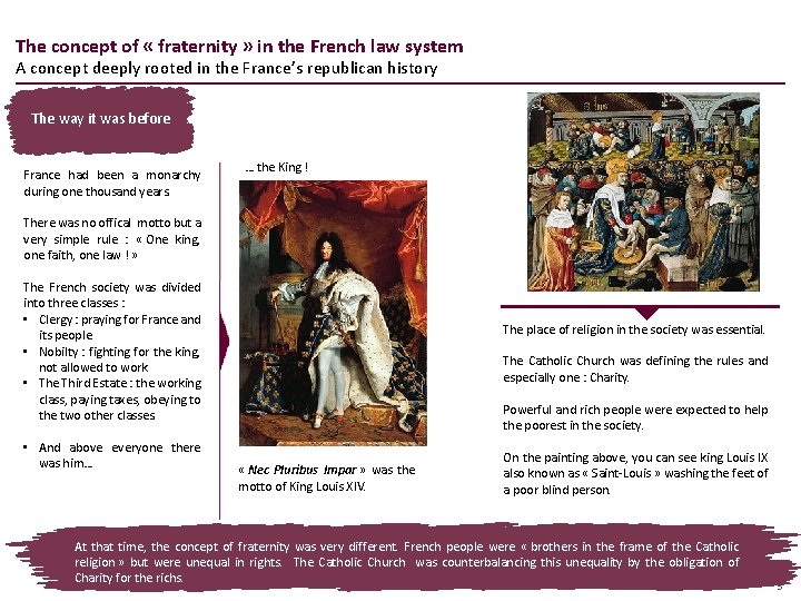 The concept of « fraternity » in the French law system A concept deeply