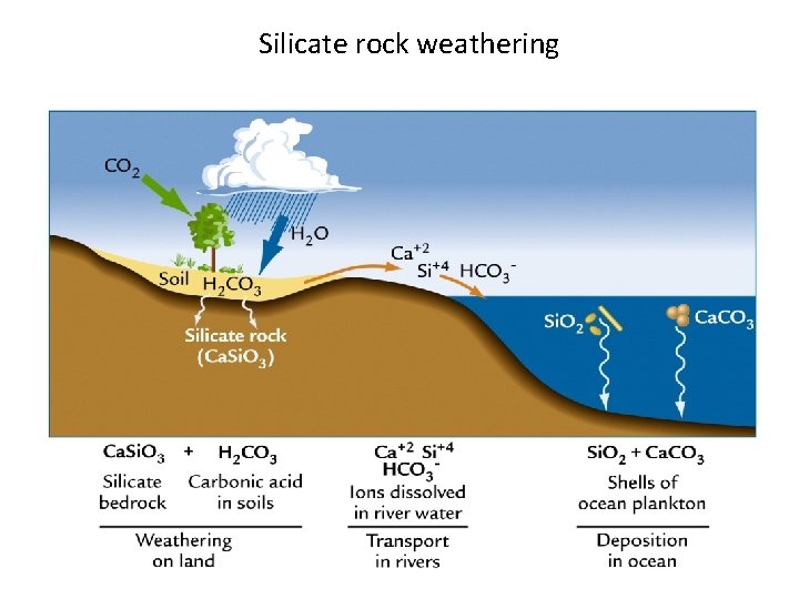 Silicate rock weathering 