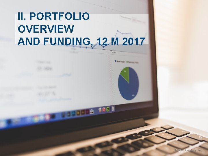 II. PORTFOLIO OVERVIEW AND FUNDING, 12 M 2017 Source: Pixabay. com 