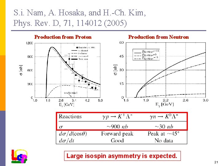 S. i. Nam, A. Hosaka, and H. -Ch. Kim, Phys. Rev. D, 71, 114012