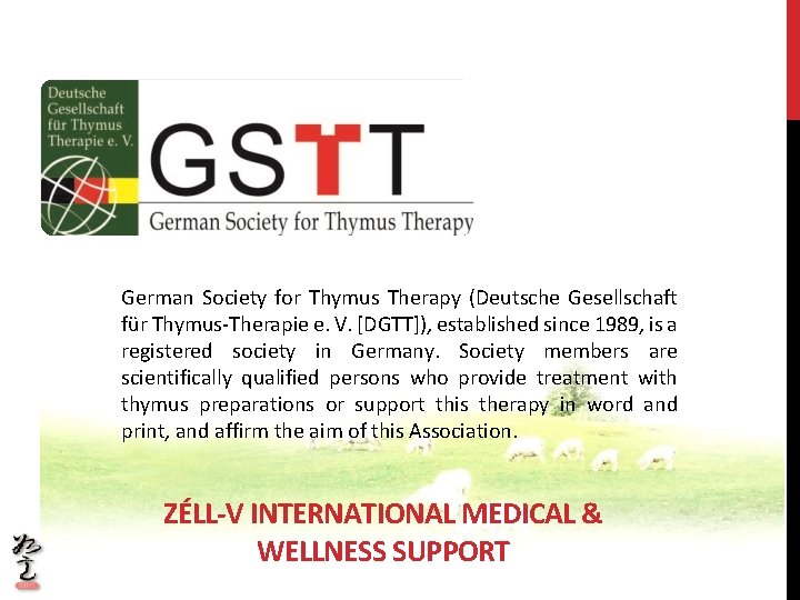 German Society for Thymus Therapy (Deutsche Gesellschaft für Thymus-Therapie e. V. [DGTT]), established since
