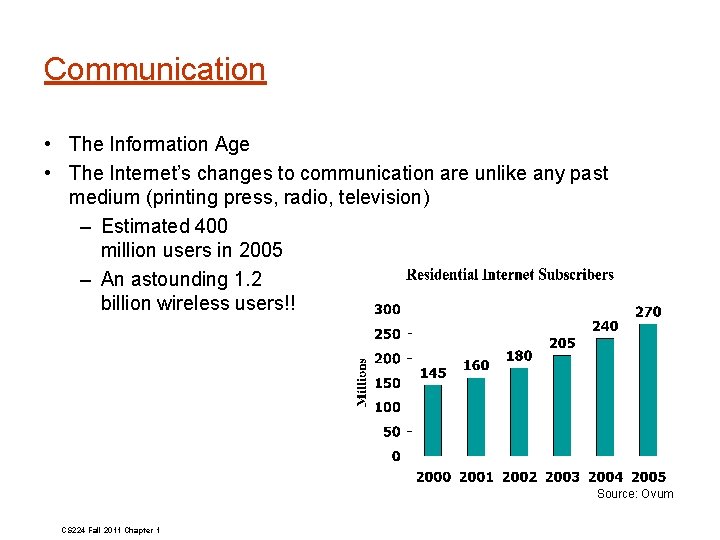 Communication • The Information Age • The Internet’s changes to communication are unlike any