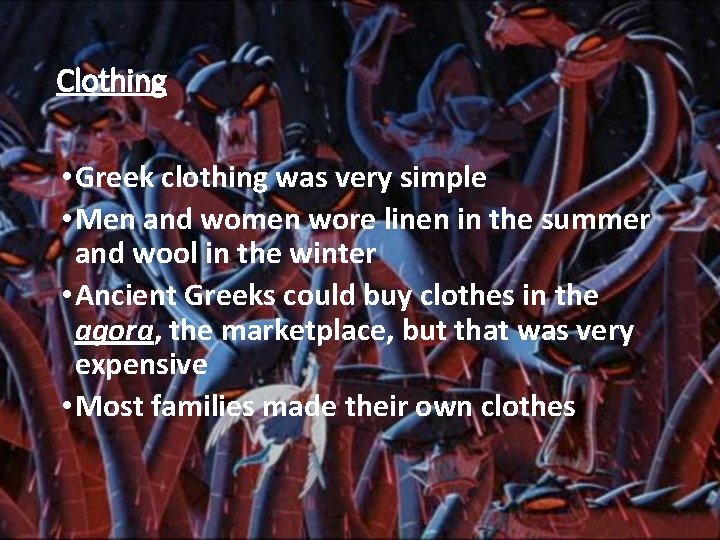 Clothing • Greek clothing was very simple • Men and women wore linen in