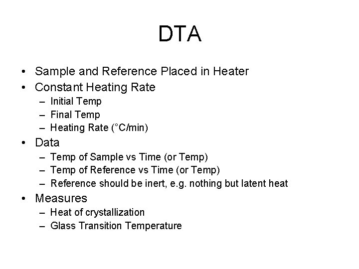 Thermal Analysis Different Techniques Thermometric Titration TT Heat