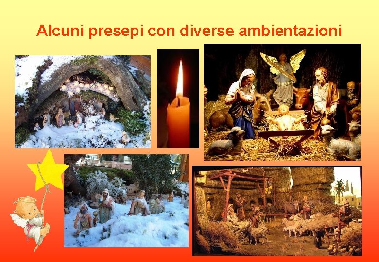 Alcuni presepi con diverse ambientazioni 