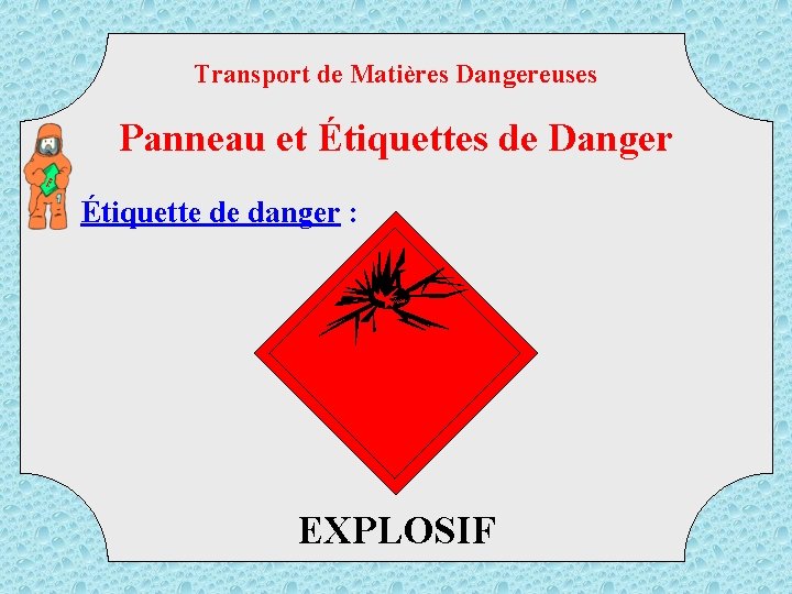 Transport de Matières Dangereuses TM D Panneau et Étiquettes de Danger Étiquette de danger