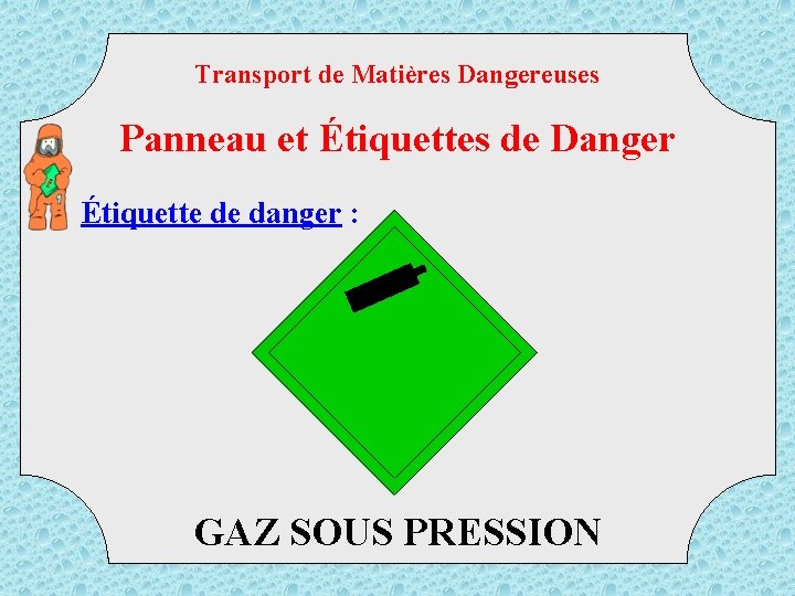 Transport de Matières Dangereuses TM D Panneau et Étiquettes de Danger Étiquette de danger