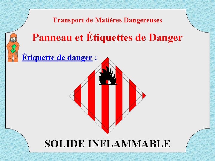 Transport de Matières Dangereuses TM D Panneau et Étiquettes de Danger Étiquette de danger