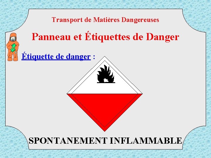 Transport de Matières Dangereuses TM D Panneau et Étiquettes de Danger Étiquette de danger