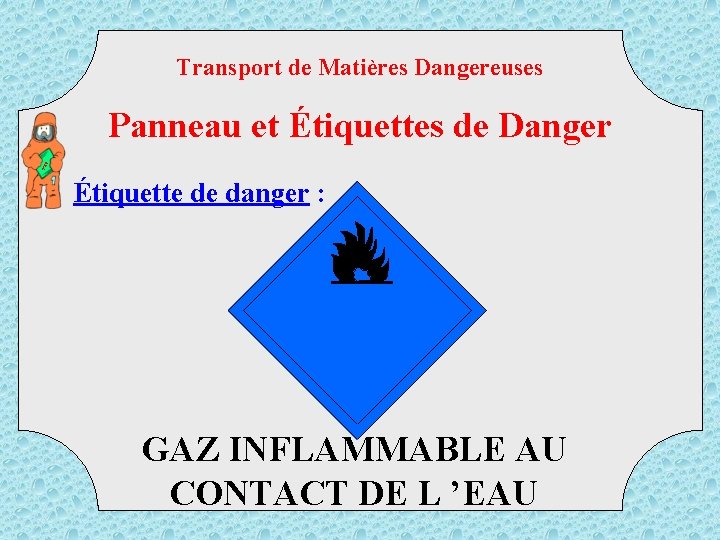 Transport de Matières Dangereuses TM D Panneau et Étiquettes de Danger Étiquette de danger
