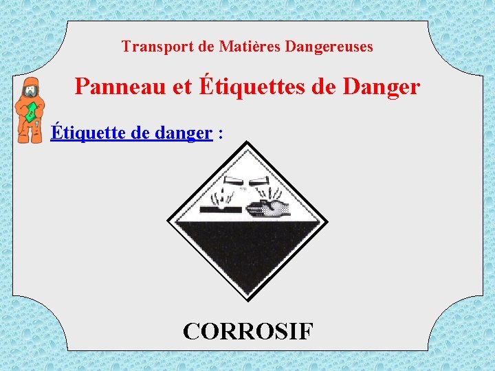 Transport de Matières Dangereuses TM D Panneau et Étiquettes de Danger Étiquette de danger