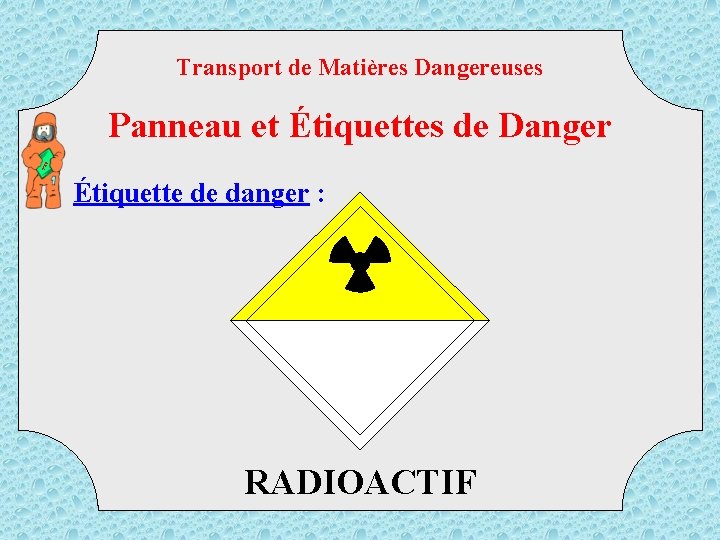 Transport de Matières Dangereuses TM D Panneau et Étiquettes de Danger Étiquette de danger