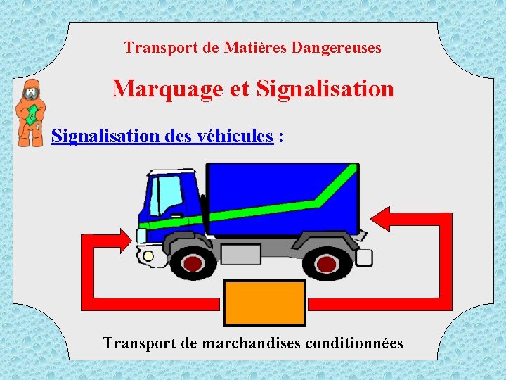 Transport de Matières Dangereuses TM D Marquage et Signalisation des véhicules : Transport de