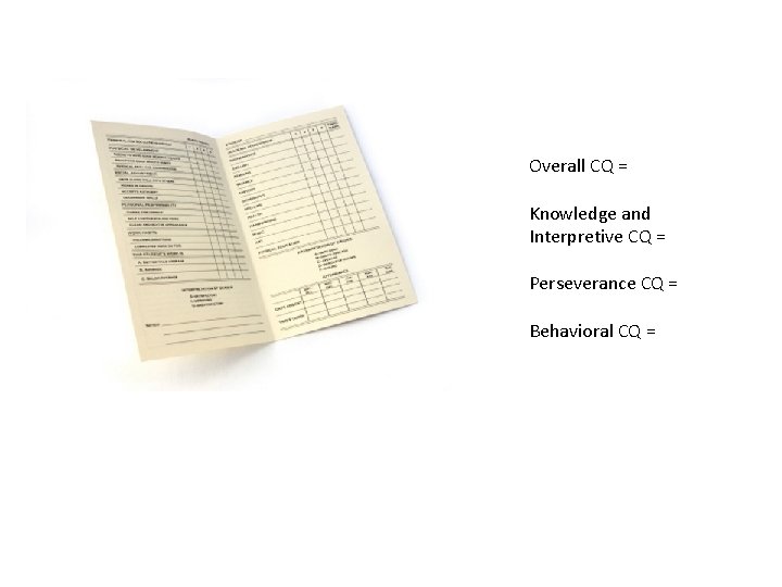 Overall CQ = Knowledge and Interpretive CQ = Perseverance CQ = Behavioral CQ =