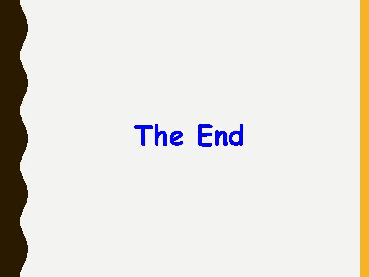 The End 