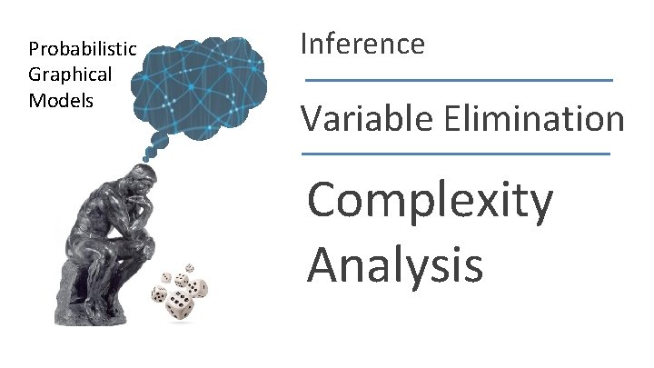 Probabilistic Graphical Models Inference Variable Elimination Complexity Analysis Daphne Koller 