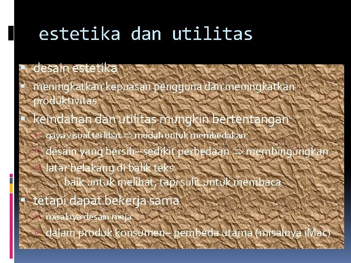 estetika dan utilitas desain estetika meningkatkan kepuasan pengguna dan meningkatkan produktivitas keindahan dan utilitas