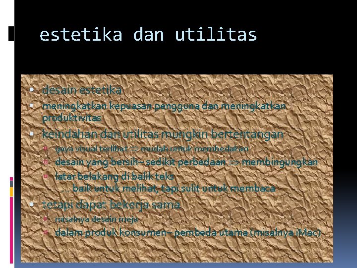 estetika dan utilitas desain estetika meningkatkan kepuasan pengguna dan meningkatkan produktivitas keindahan dan utilitas