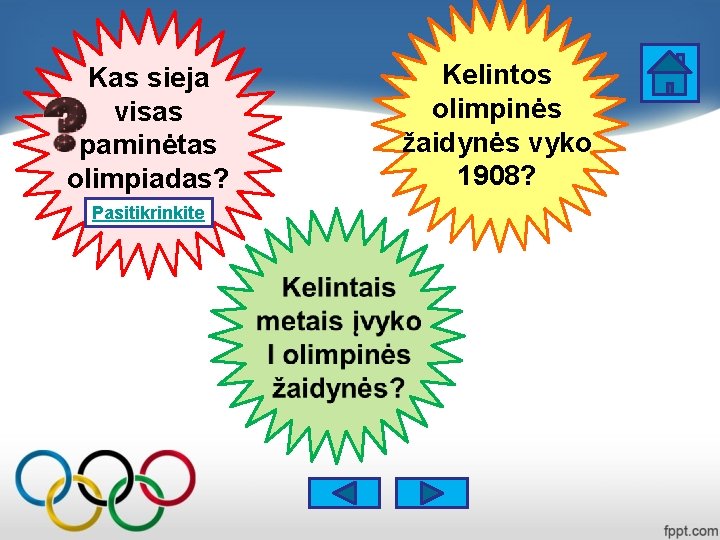 Kas sieja visas paminėtas olimpiadas? Pasitikrinkite Kelintos olimpinės žaidynės vyko 1908? 