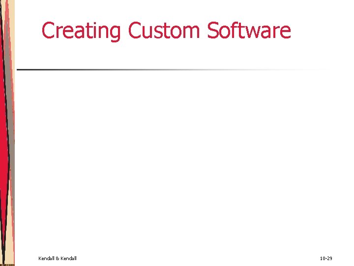 Creating Custom Software Kendall & Kendall 10 -29 