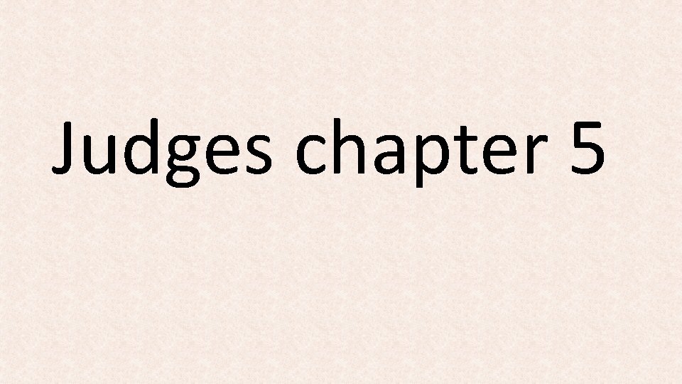 Judges chapter 5 
