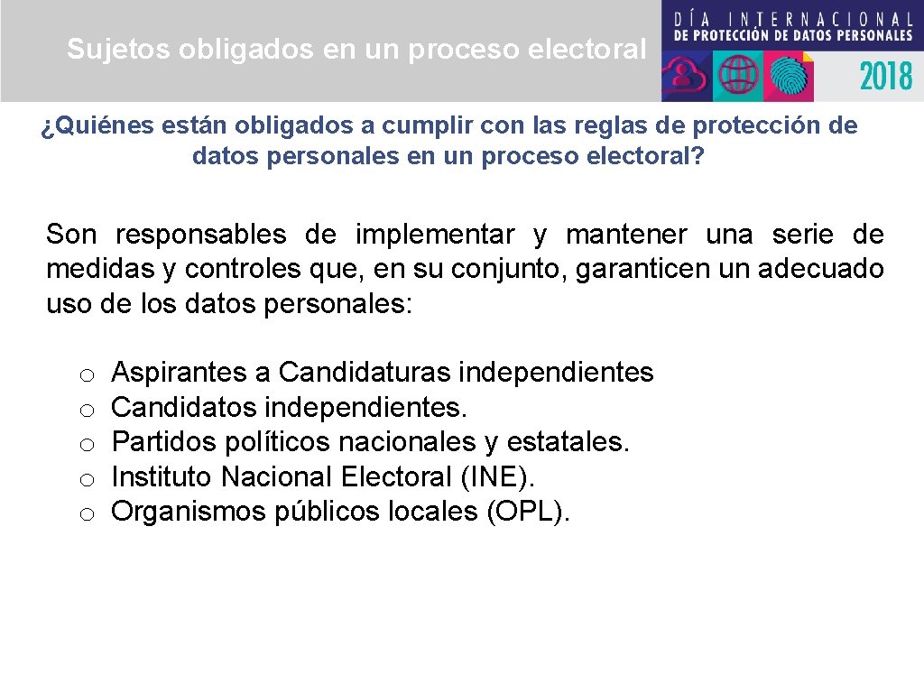 Sujetos obligados en un proceso electoral ¿Quiénes están obligados a cumplir con las reglas