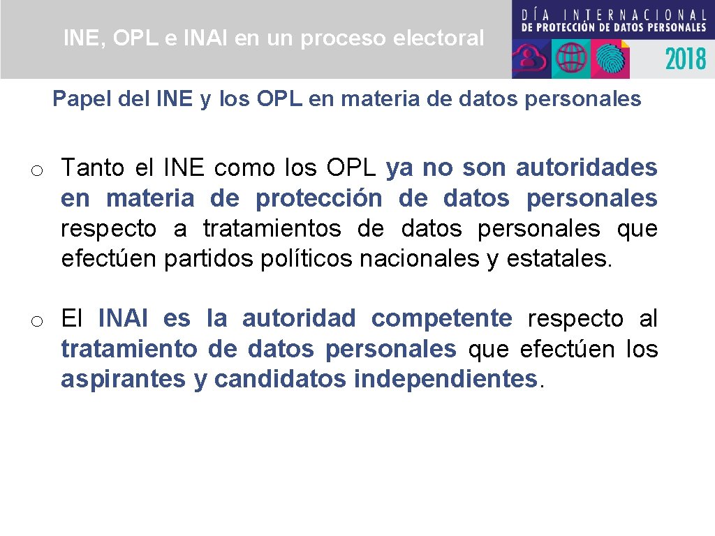 INE, OPL e INAI en un proceso electoral Papel del INE y los OPL