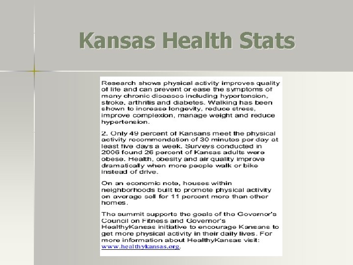 Kansas Health Stats Kansas Health Stats