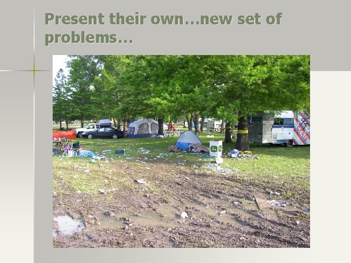 Present their own…new set of problems… Present their own…new set of problems…