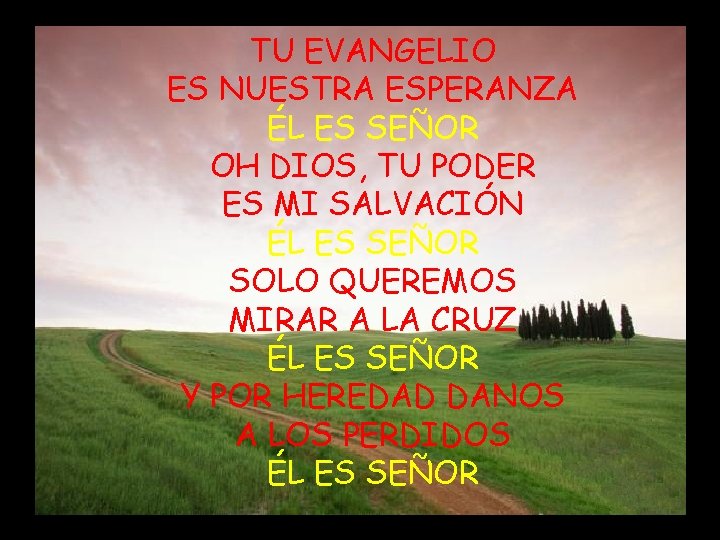 TU EVANGELIO Él es Señor (3) ES NUESTRA ESPERANZA ÉL ES SEÑOR OH DIOS,