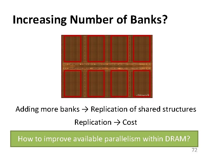 Increasing Number of Banks? Adding more banks → Replication of shared structures Replication →