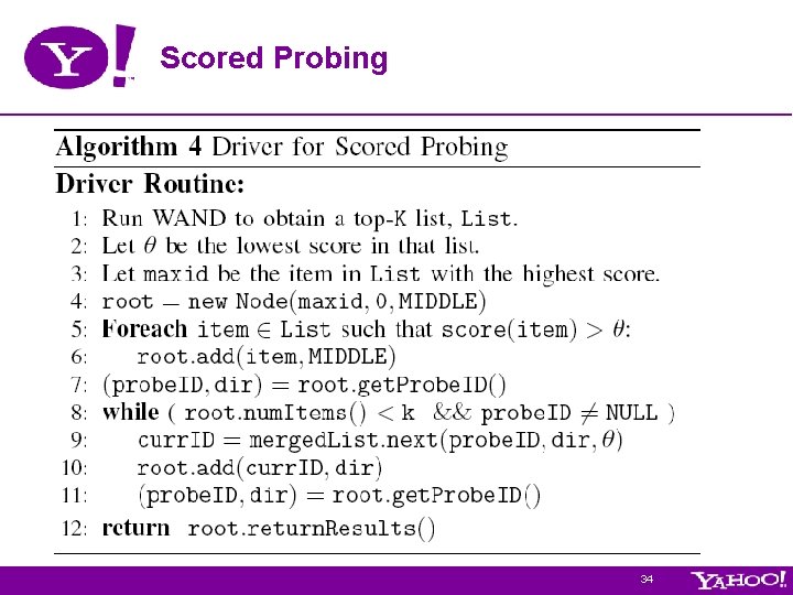 Scored Probing 34 Scored Probing 34