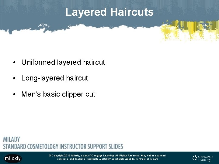 Layered Haircuts • Uniformed layered haircut • Long-layered haircut • Men’s basic clipper cut