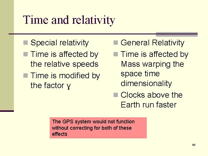 Time and relativity n Special relativity n General Relativity n Time is affected by