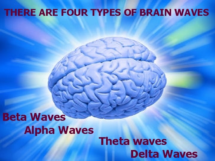 THERE ARE FOUR TYPES OF BRAIN WAVES Beta Waves Alpha Waves Theta waves Delta