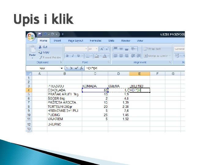Upis i klik Upis i klik