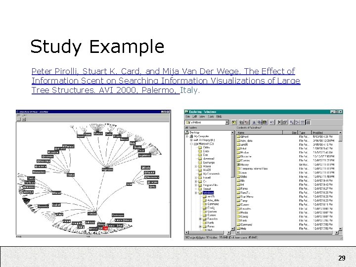 Study Example Peter Pirolli, Stuart K. Card, and Mija Van Der Wege. The Effect