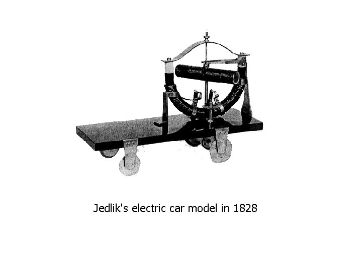 Jedlik's electric car model in 1828 