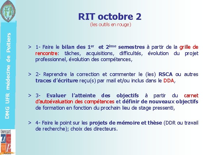 RIT octobre 2 DMG UFR médecine de Poitiers (les outils en rouge) > 1