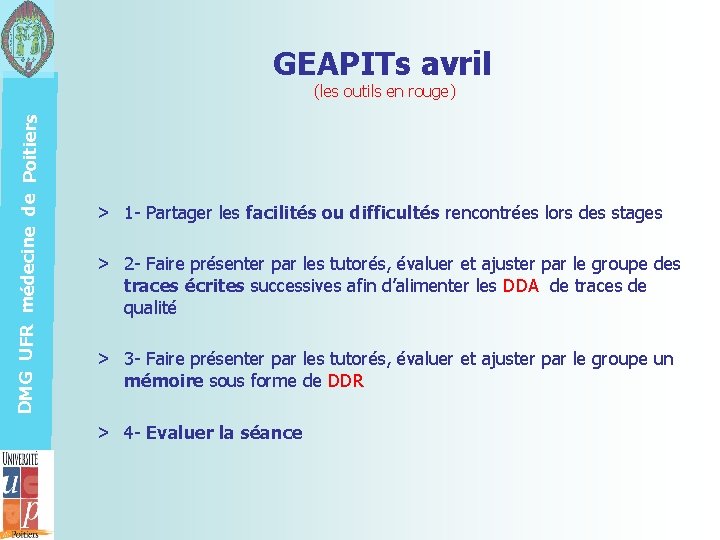 GEAPITs avril DMG UFR médecine de Poitiers (les outils en rouge) > 1 -