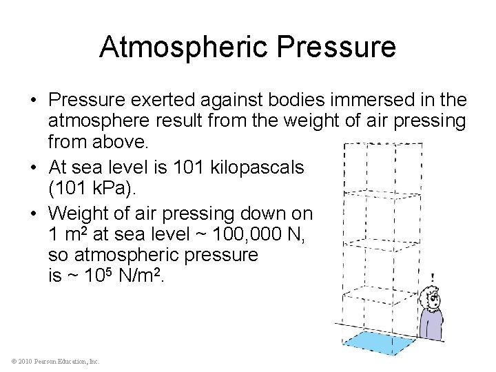 Atmospheric Pressure • Pressure exerted against bodies immersed in the atmosphere result from the