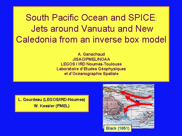 South Pacific Ocean and SPICE: Jets around Vanuatu and New Caledonia from an inverse