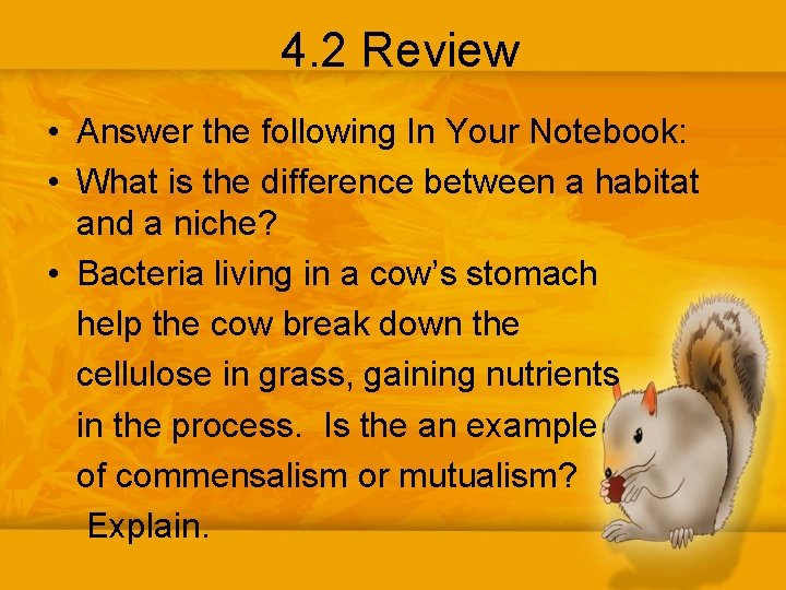 4. 2 Review • Answer the following In Your Notebook: • What is the