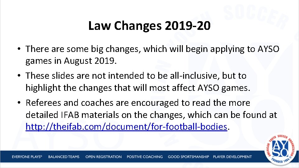 Law Changes 2019 -20 • There are some big changes, which will begin applying