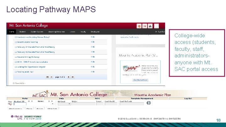 Locating Pathway MAPS College-wide access (students, faculty, staff, administrators- anyone with Mt. SAC portal