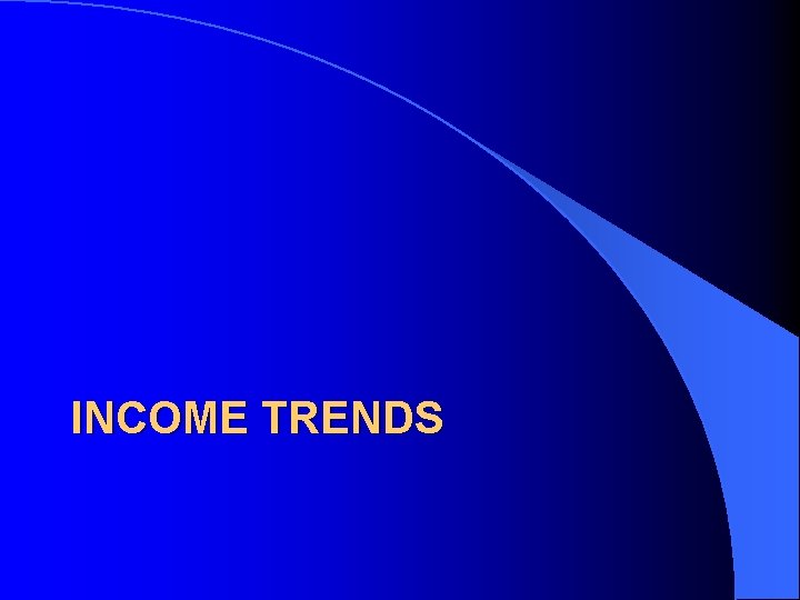 INCOME TRENDS 