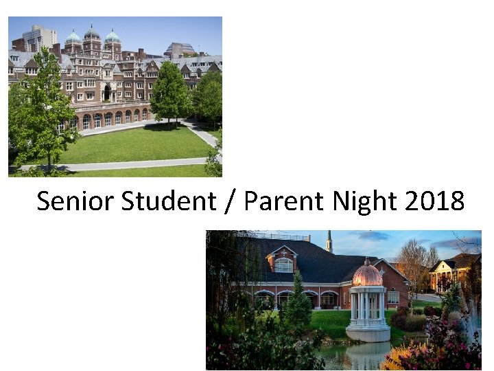 Senior Student / Parent Night 2018 