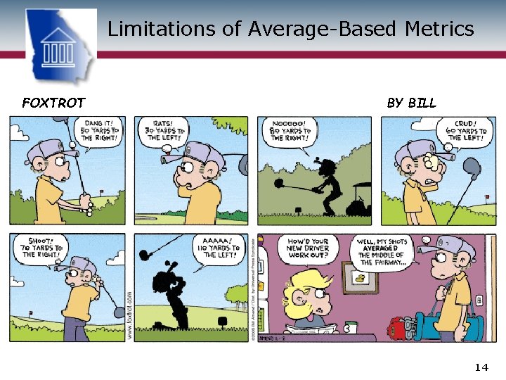 Limitations of Average-Based Metrics FOXTROT AMEND BY BILL 14 