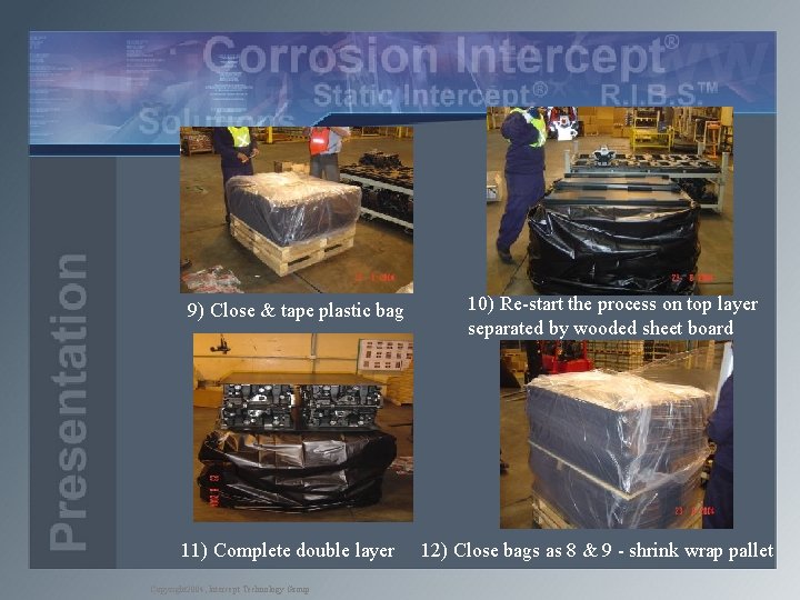 9) Close & tape plastic bag 11) Complete double layer Copyright 2004, Intercept Technology