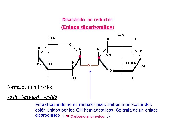 (Enlace dicarbonílico) Forma de nombrarlo: -osil (enlace) -ósido 